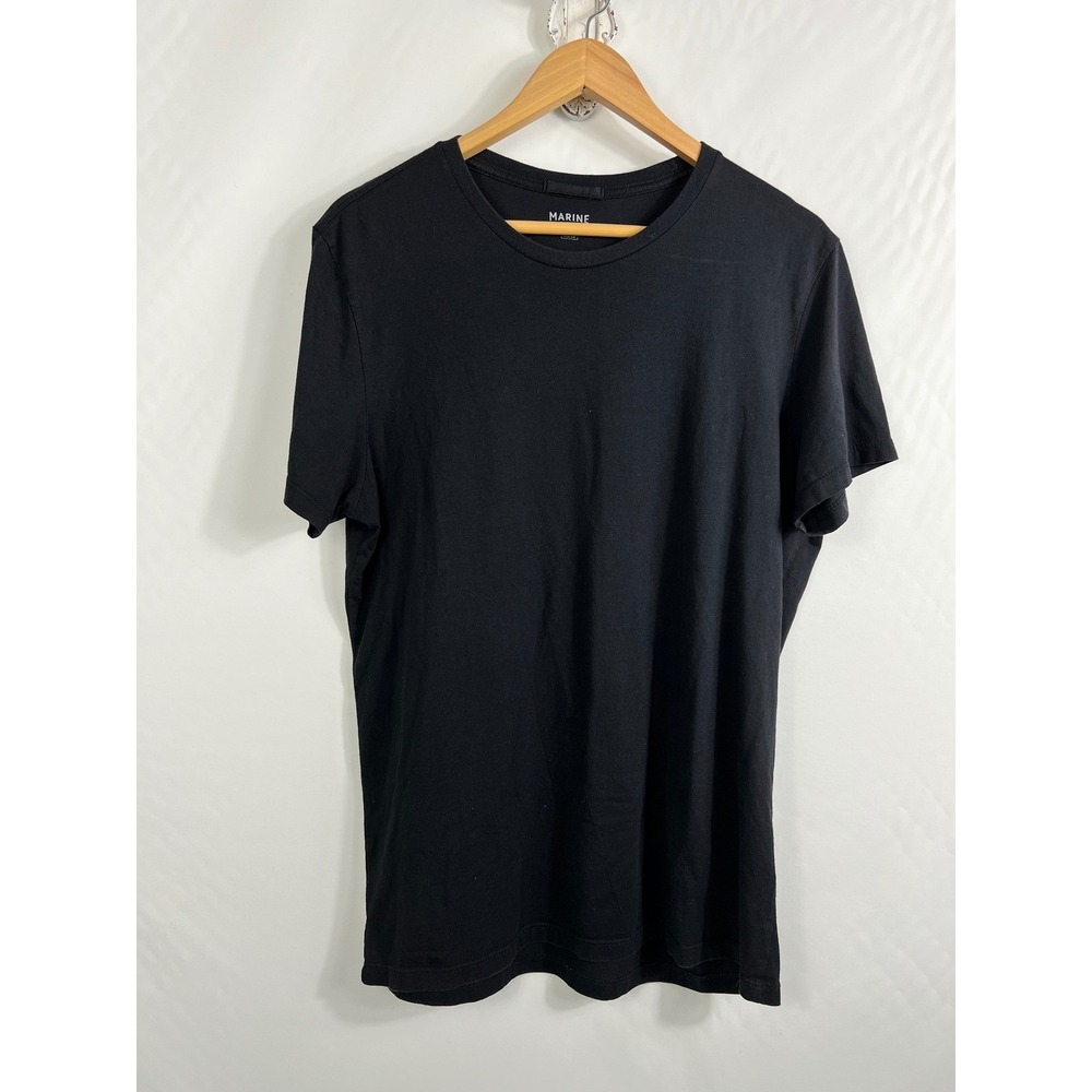 Marine Layer Mens Black Supima Cotton Modal Crewneck T-Shirt Medium Made in USA